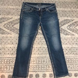 Silver Bootcut Jeans, W34 L33